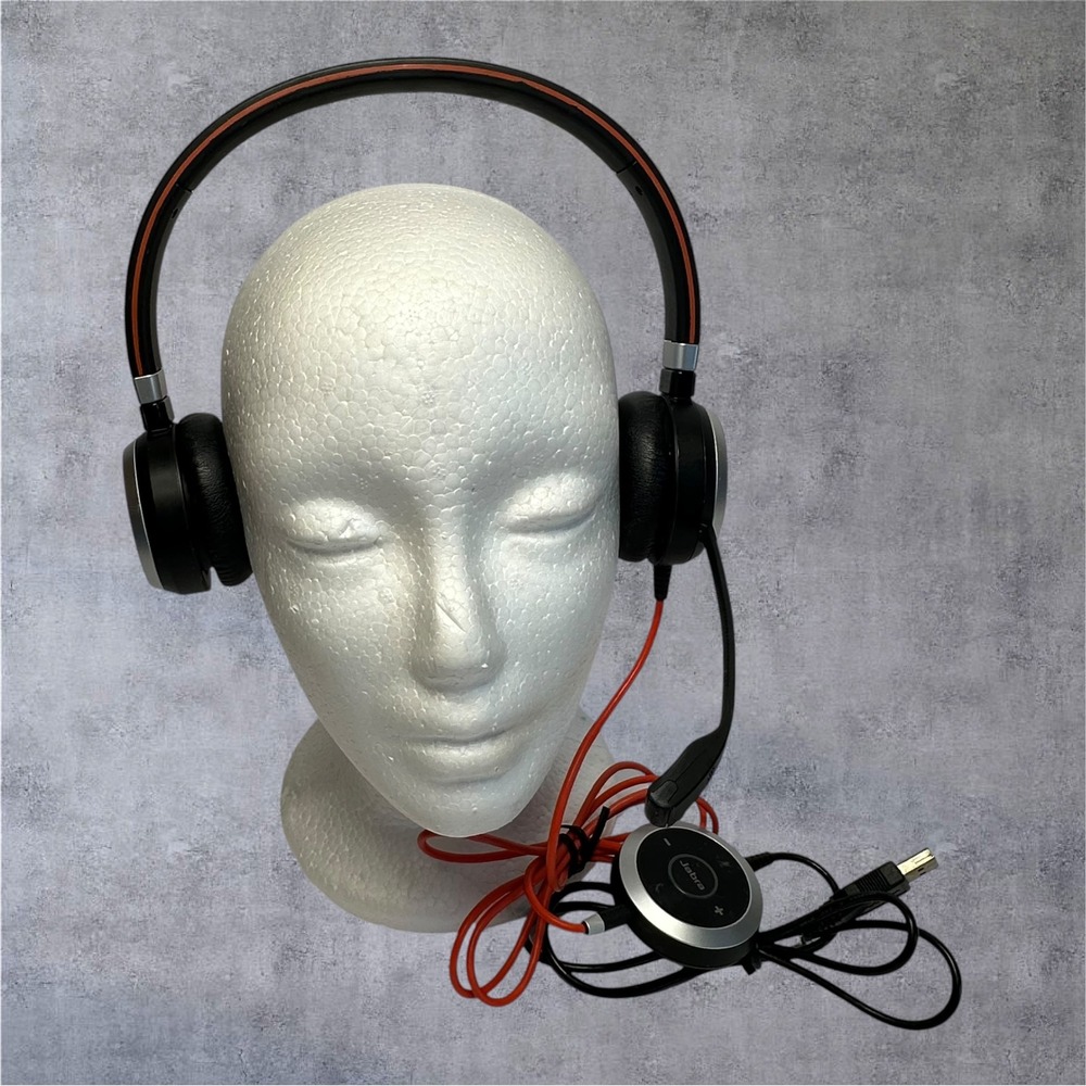 Jabra On Ear Evolve 40 Stereo Headset Black Wired USB 3.5mm Jack Tested/Works‎